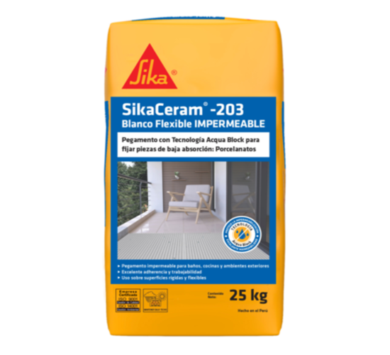 SikaCeram 203 Blanco Flexible Impermeable