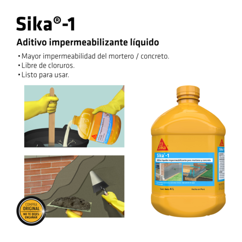 Sika 1 Líquido - 4 Litros