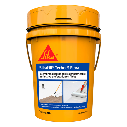 SikaFill Techo 5 Fibra - Color Blanco 20 L