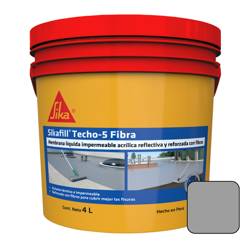SikaFill Techo 5 Fibra - Color Gris 4 L